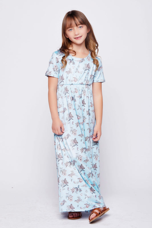 Pretty As A Princess ~ Youth Size Butterfly Maxi Dress