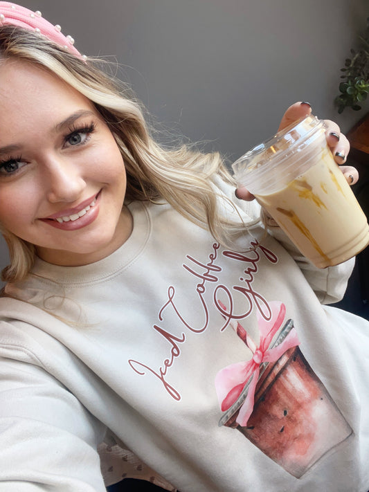 Iced Coffee Girly ~ Tee Or Sweatshirt Option