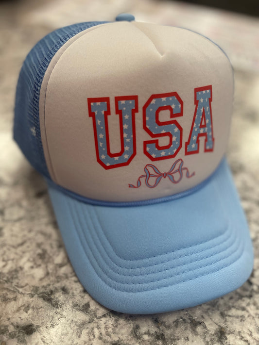 USA Baby Blue Trucker Hat