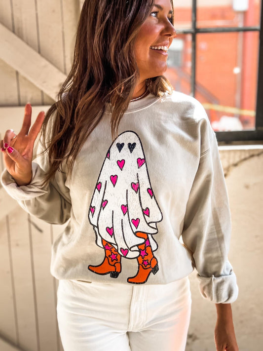 Boo in Boots ~ Halloween Sweatshirt